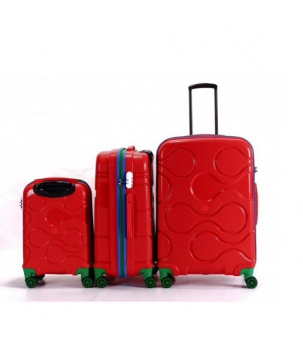 Set de 3 valises TITOU couleur rouge