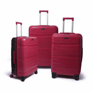 Set de 3 valises titou multicolore Rouge Bordeau/Noir