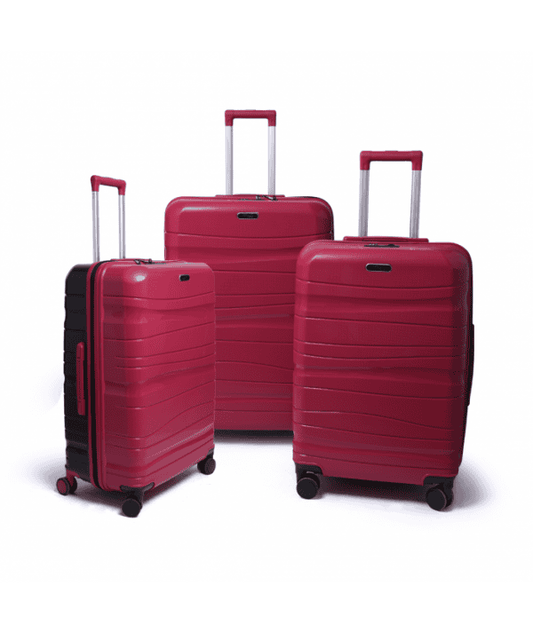 Set de 3 valises titou multicolore Rouge Bordeau/Noir