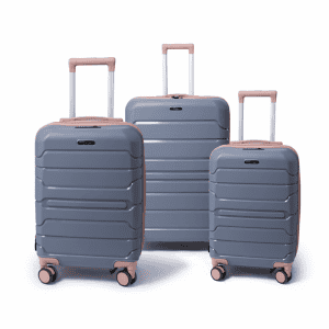 Set de 3 valises titou multicolore Rouge Silver Saumon