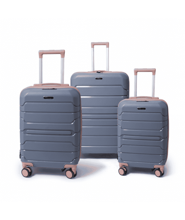 Set de 3 valises titou multicolore Rouge Silver Saumon