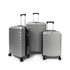 Série de 3 valises ABS FRANCO modèle Turin Silver