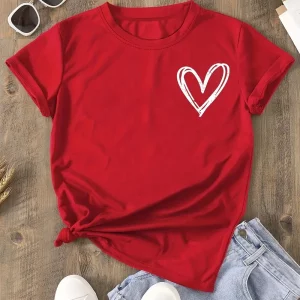 T-shirt Imprimé Graphique Cœur
