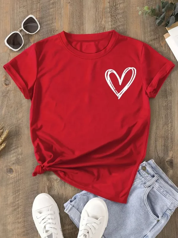 T-shirt Imprimé Graphique Cœur