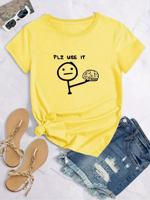 Tshirt Plz use it pour femme