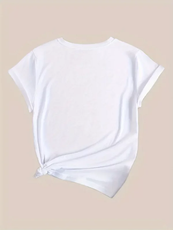 T-shirt décontracté à motif cœur