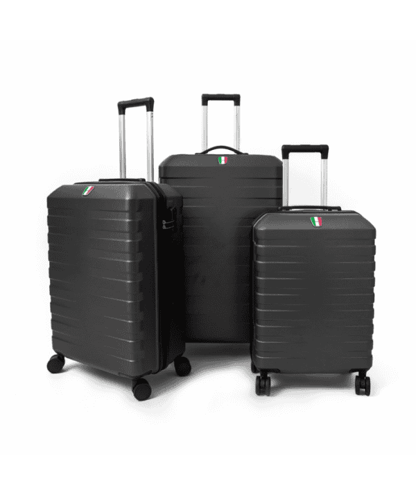 Série de 3 valises ABS FRANCO modèle Turin gris