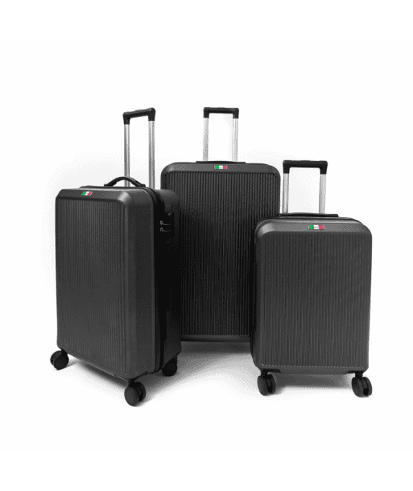 Série de 3 valises ABS FRANCO modèle Milano rouge noir