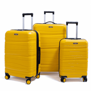 Set de trois valises Titou couleur jaune