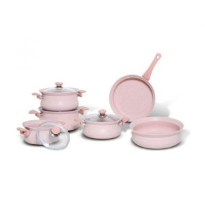Batterie granite OMS Colection 10 pièces - Rose