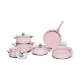 Batterie granite OMS Colection 10 pièces - Rose