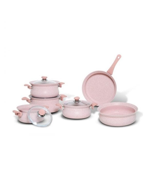 Batterie granite OMS Colection 10 pièces - Rose