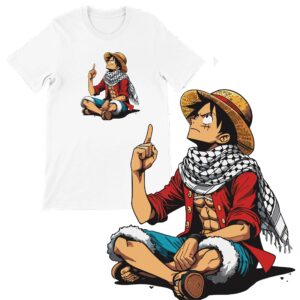 T-shirt Luffy porte une Kufiya