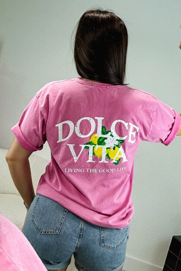 T-shirt DOLCE Dolce vita motif citron blanc