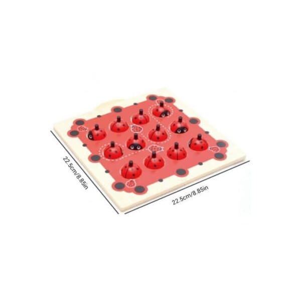 Jeu de mémoire montessori coccinelle en bois
