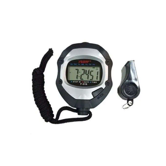 Flott Chronomètre De Sport Avec Sifflet- Noir