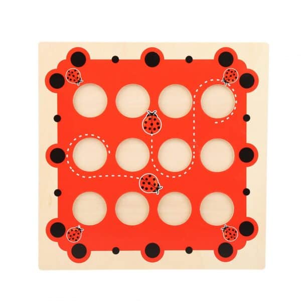Jeu de mémoire montessori coccinelle en bois