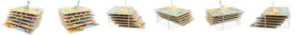 Ensemble de puzzles à chevilles en bois