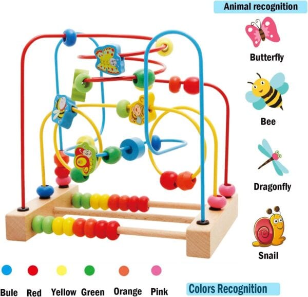 Labyrinthe Multifunctional Animal Fruits en bois