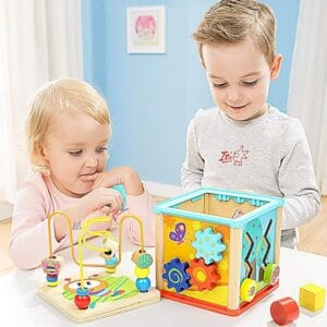 Cube d'activité en bois 5 EN 1
