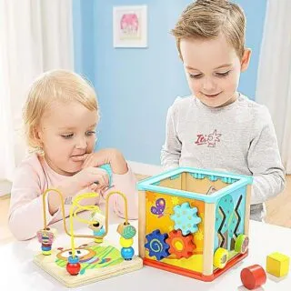 Cube d'activité en bois 5 EN 1