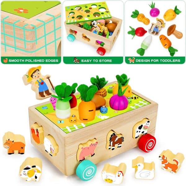 Jouets camion trieur de forme éducatifs en bois