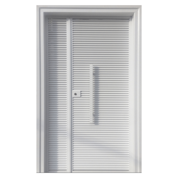 Porte métallique persienne