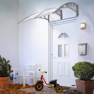 Auvent de porte/fenêtre en polycarbonate – Pare-soleil anti-UV