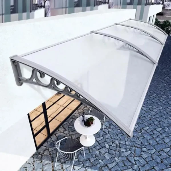 Auvent de porte/fenêtre en polycarbonate – Pare-soleil anti-UV