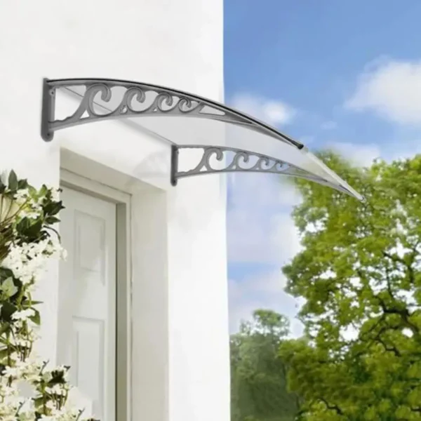 Auvent de porte/fenêtre en polycarbonate – Pare-soleil anti-UV