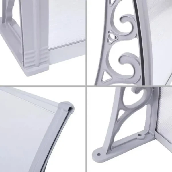 Auvent de porte/fenêtre en polycarbonate – Pare-soleil anti-UV