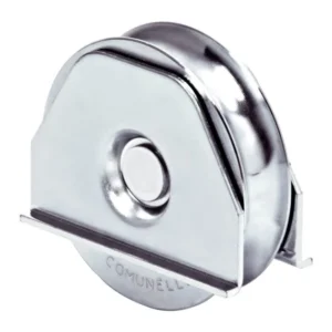 Galet Ø100 mm à gorge avec platine G100GP