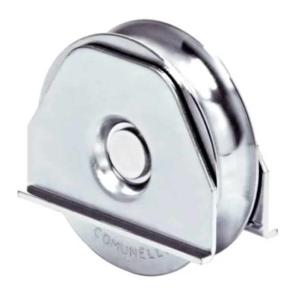 Galet Ø100 mm à gorge avec platine G100GP