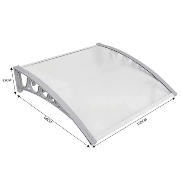 Auvent de porte/fenêtre en polycarbonate – Pare-soleil anti-UV