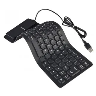 CAPS LOCK Clavier Flexible USB Azerty 021018 Noir