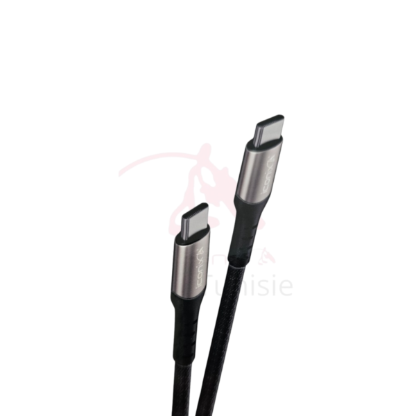 Câble de charge rapide PD Modèle IC-UC1635 Type-C à Type-C