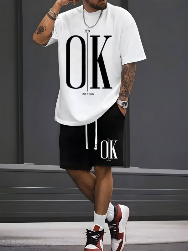 Ensemble Homme "IT'S OK – Don't Worry" – T-shirt + Short