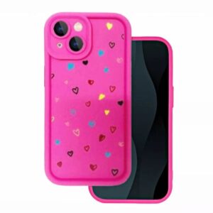 Coque Silicone Avec coeur Pour IPhone 15 - Rose