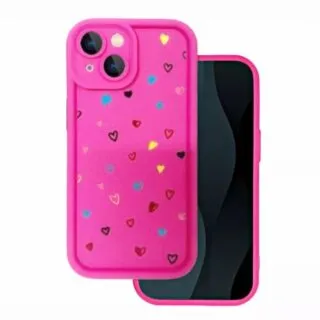 Coque Silicone Avec coeur Pour IPhone 15 - Rose
