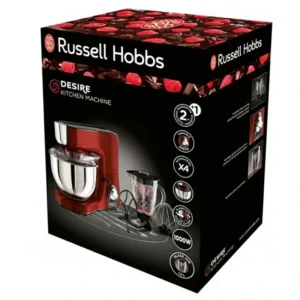 Robot Pétrin RUSSELL HOBBS 5 Litres | 1000 W - Kitchen Machine Desire - Rouge .