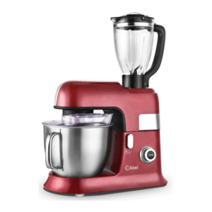 Robot Pétrin KIWI 6,3 Litres | 1300 W - KMX-3637 - Rouge Avec Blender en Verre