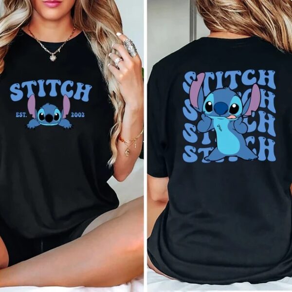 T-shirt Disney Stitch Est. 2002 – 100% Coton – Plusieurs Couleurs