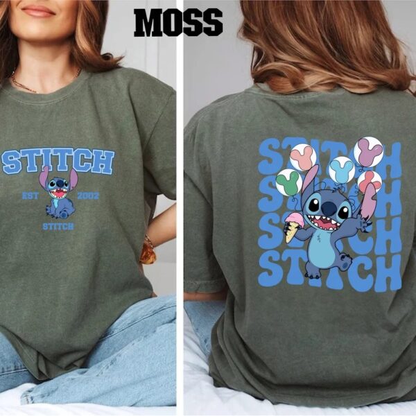 T-shirt Disney Stitch Est. 2002 – 100% Coton – Plusieurs Couleurs