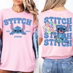 T-shirt Disney Stitch Est. 2002 – 100% Coton – Plusieurs Couleurs