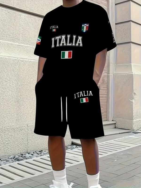 Ensemble Short et T-shirt Italia Noir
