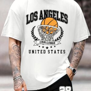 Ensemble Short et T-shirt Los Angeles Challenge Blanc | Vente en ligne Tunisie