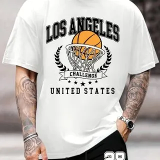 Ensemble Short et T-shirt Los Angeles Challenge Blanc | Vente en ligne Tunisie