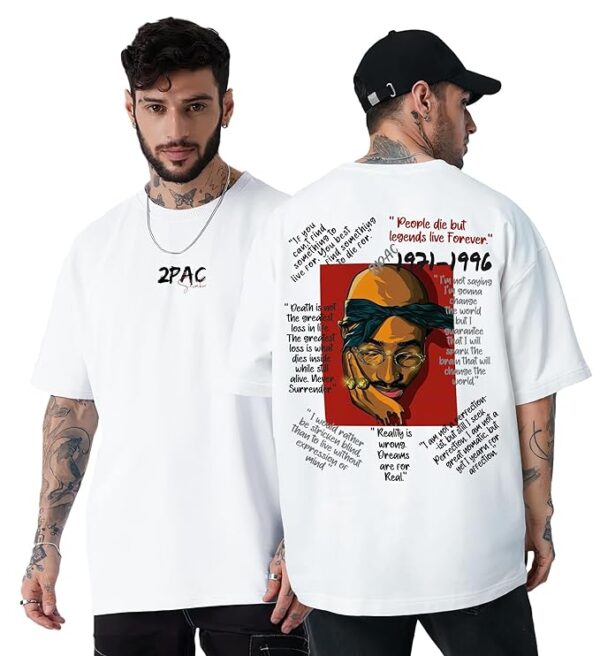 T-shirt 2PAC Homme – Design Tupac Shakur | Vente en ligne Tunisie