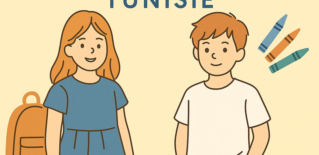 Mode enfant Tunisie 2025 – illustration vêtements fille et garçon tendance – PetitsPrix.tn