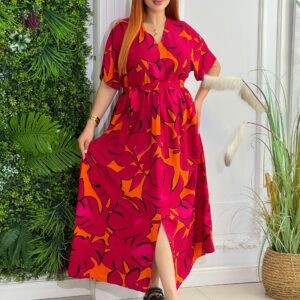 Robe Twinkie Fibranne – Rouge & Orange